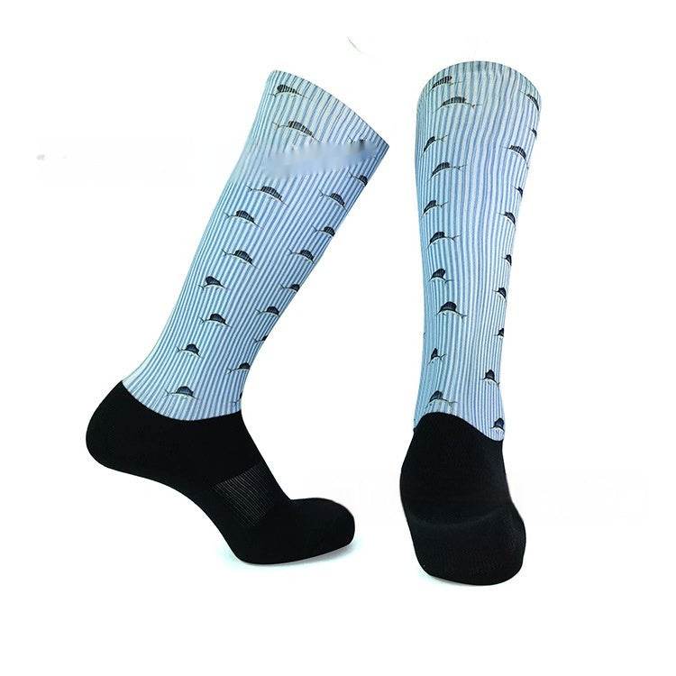 Buycenter High Cotton Sublimation Transfer Socks - Sweat Absorbent, All Seasons - Buy Center US