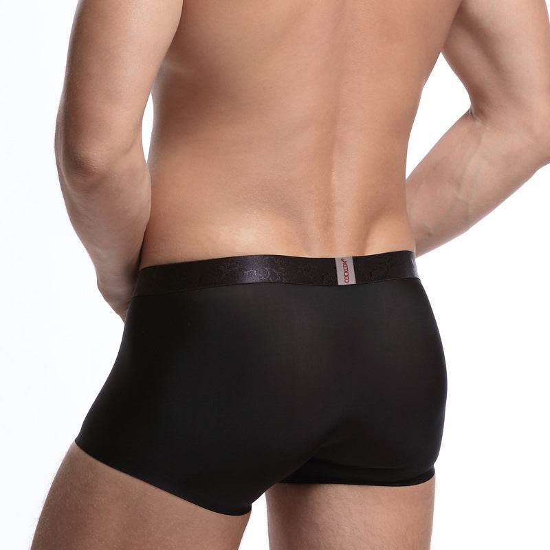 Buycenter Men's Ice Silk Boxer Briefs - Seamless Mid Waist Shorts - Buy Center US