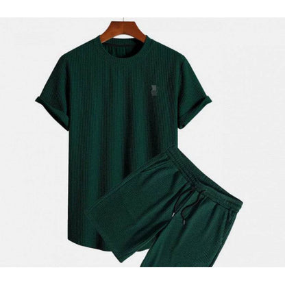 Buycenter Men's Short Sleeve Sports Suit - Casual Two-Piece Set for Summer - Buy Center US