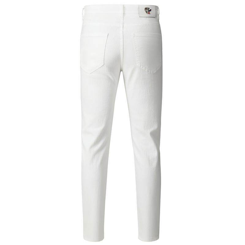 Stylish Mid-Waist Hole Patch Washed Jeans for Teenagers - Korean Style - Buy Center US