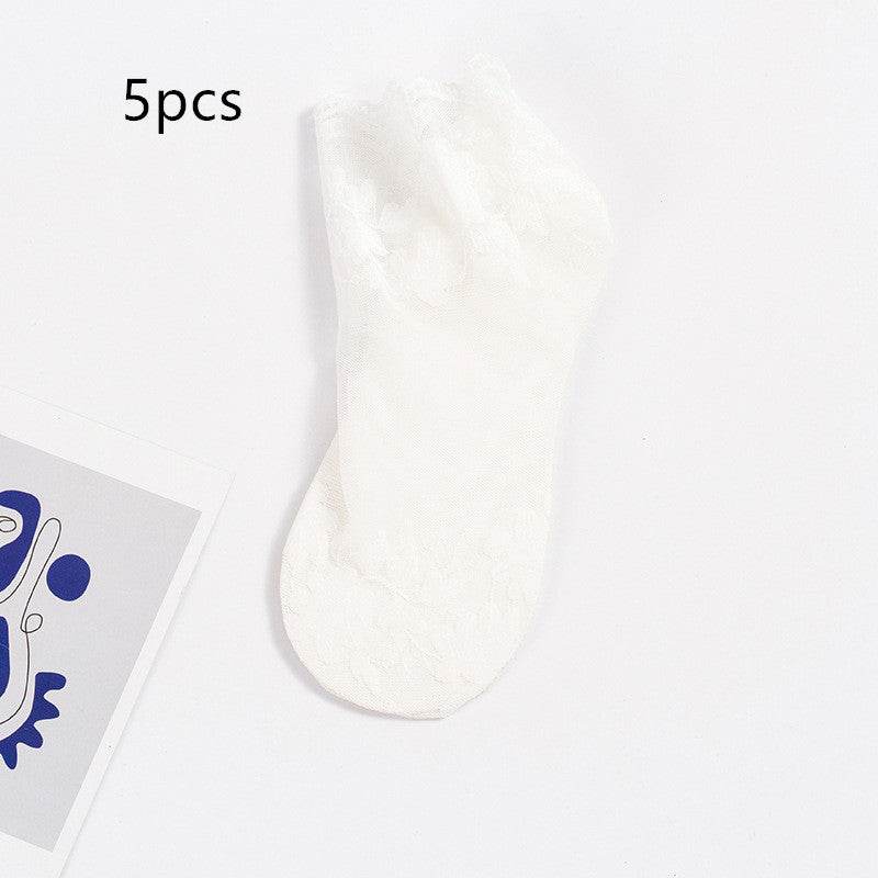 Women's Lace Cotton Socks - Quick Drying, Invisible Comfort for All Ages - Buy Center US