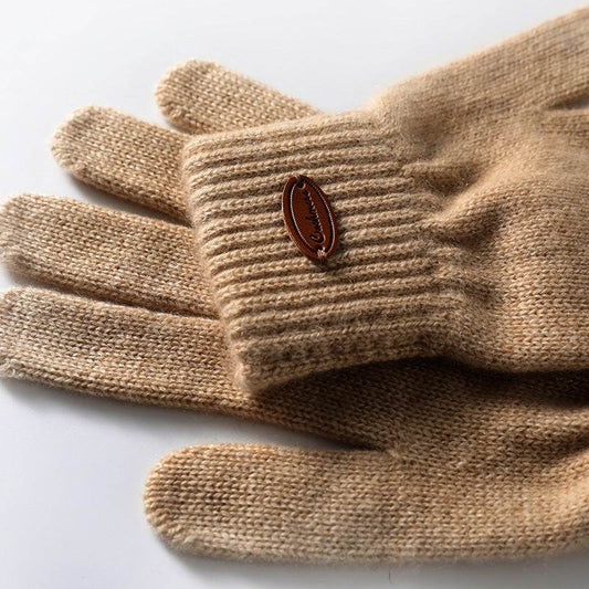 Pure Cashmere Thermal Winter Gloves - Stylish & Warm Finger Design - Buy Center US