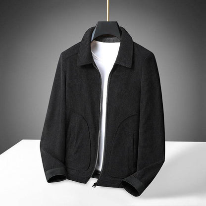 Buycenter Plus Size Corduroy Coat - Rust Red, Khaki, Navy & Black - Buy Center US