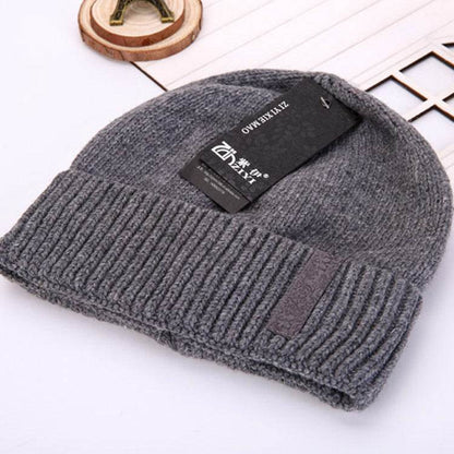 Buycenter Plus Men's Wool Hat - Thick Double Layer for Winter Comfort - Buy Center US