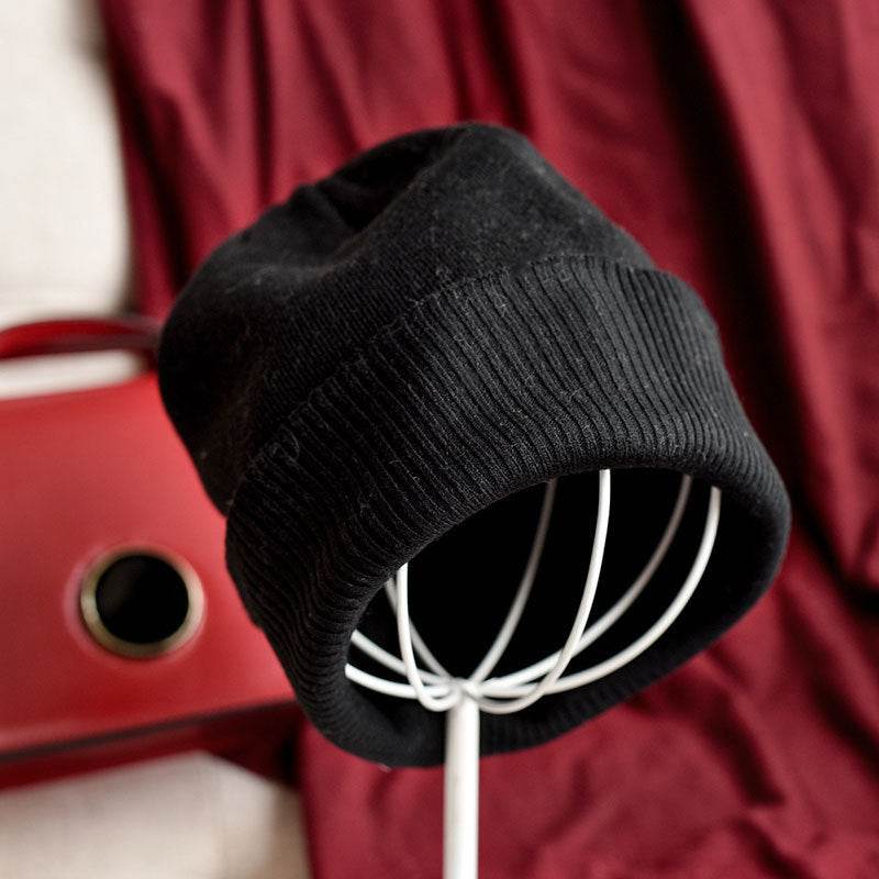 Buycenter Women's Simple Solid Color Knitted Wool Hat - Casual Style - Buy Center US