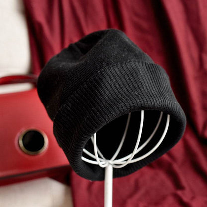 Buycenter Women's Simple Solid Color Knitted Wool Hat - Casual Style - Buy Center US