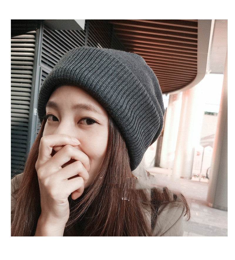 Buycenter Women's Simple Solid Color Knitted Wool Hat - Casual Style - Buy Center US