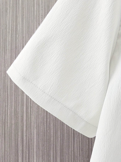 Stylish Men’s Solid Color Casual Shirt & Trouser Set - Perfect for Outings - Buy Center US