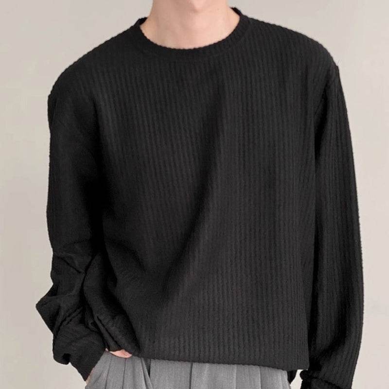 Men's Autumn Loose Casual Shirt - Versatile Pullover in Solid Colors - Buy Center US