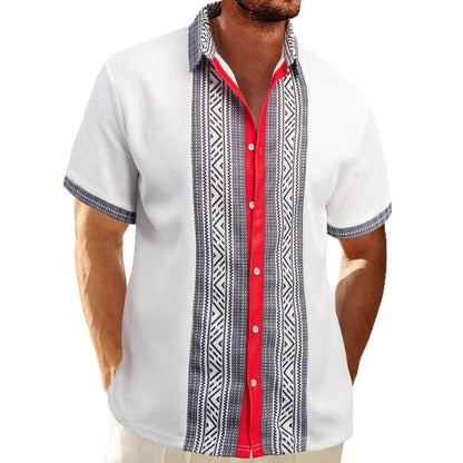 Buycenter Men's Printed Button Short Sleeve Shirt - S-XXXL Available - Buy Center US