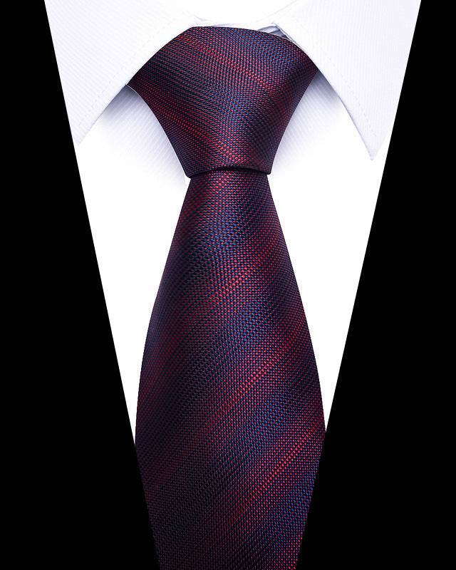 Buycenter 8cm Striped Tie - High-Quality Polyester for Professional Styling - Buy Center US