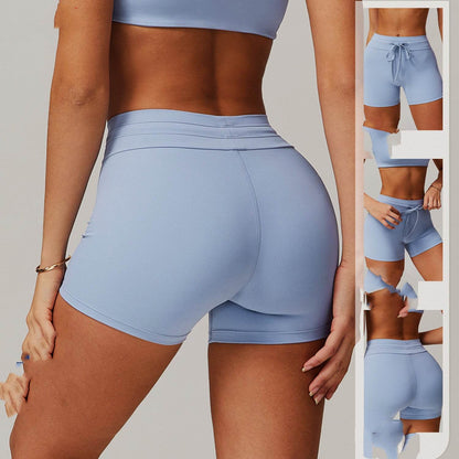 High Waist Hip Lifting Yoga Shorts - Moisture Absorbing Fitness Pants - Buy Center US