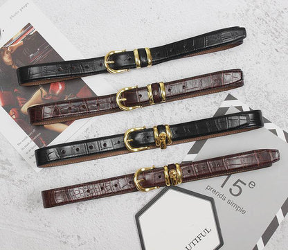 Women's Genuine Leather Fashion Belt - Versatile Decoration in Multiple Colors - Buy Center US