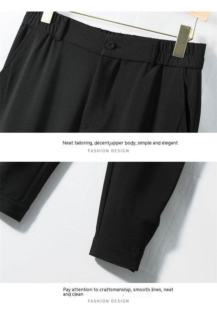 Loose Tapered Harem Cropped Pants - Casual Korean Style for Teens - Buy Center US