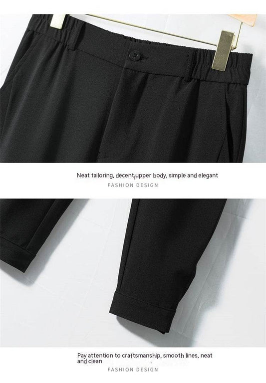 Loose Tapered Harem Cropped Pants - Casual Korean Style for Teens - Buy Center US