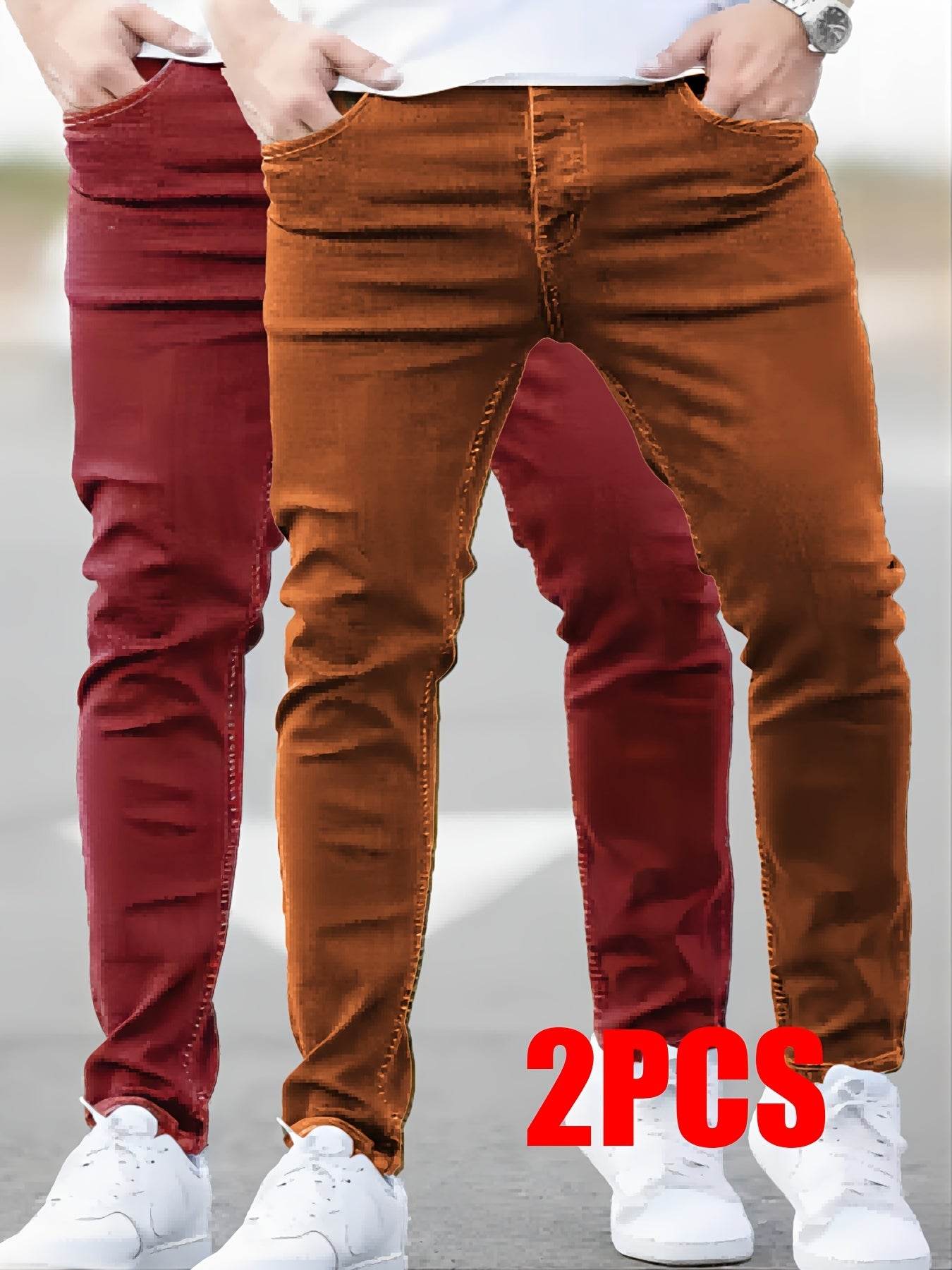 Gengyuan Shi Men's Premium Denim Jeans - Slim Fit Casual Style, All Seasons - Buy Center US