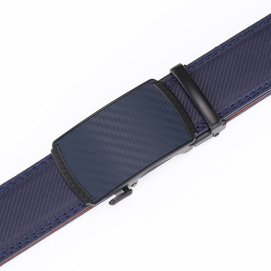 Buycenter Men's Leather Belt with Automatic Buckle - Stylish & Durable - Buy Center US