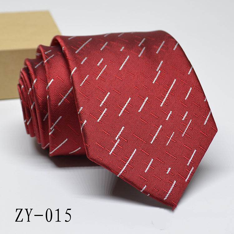 Buycenter Men's 1200D Striped Tie - Elegant Jacquard Style, Various Colors - Buy Center US