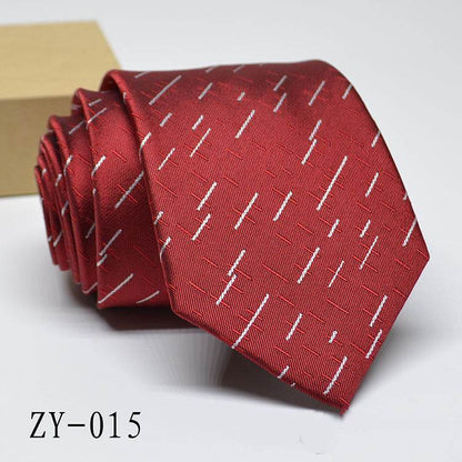 Buycenter Men's 1200D Striped Tie - Elegant Jacquard Style, Various Colors - Buy Center US