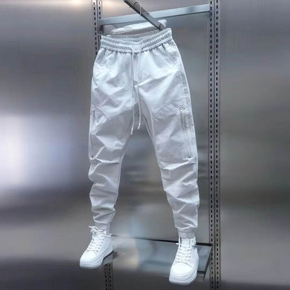 Men's Casual Solid Color Ankle Banded Pants - Stylish & Comfortable Fit - Buy Center US