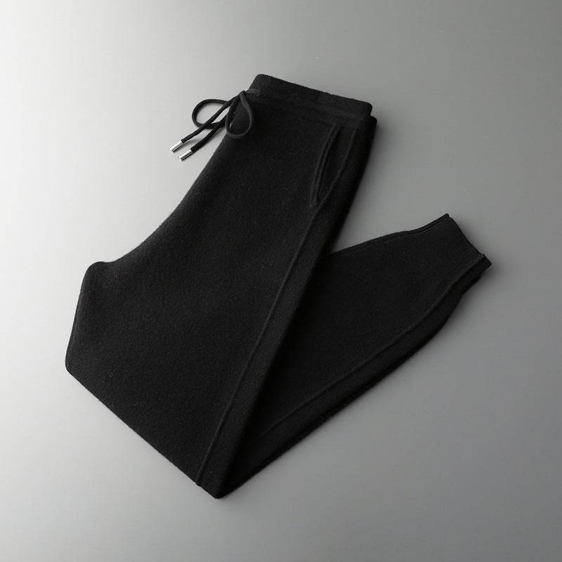 High Waist Casual Harem Pants for Men - Thickened Wool, Loose Fit - Buy Center US