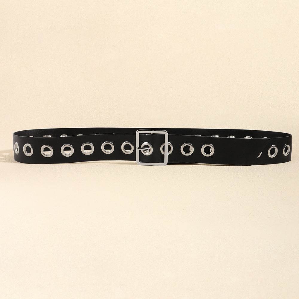 Stylish Punk Hollow Belt for Men & Women - Soft PU Hip Hop Accessory - Buy Center US
