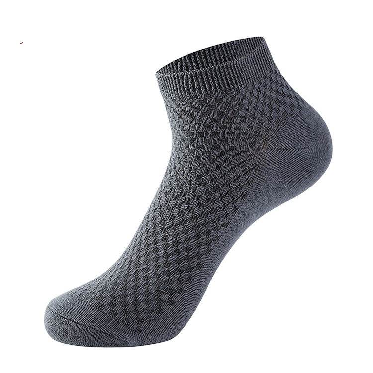 Buycenter Men's Ankle Socks - Bamboo Fiber, Plaid, Short Tube Design - Buy Center US