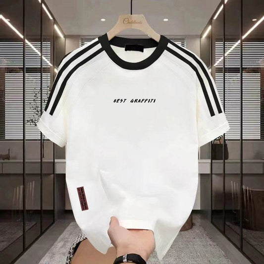 Men's Summer Cotton Short Sleeve T-Shirt - Lightweight & Stylish Fit - Buy Center US