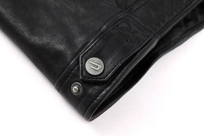 Buycenter Men's Slim-fit Leather Motorcycle Jacket - Genuine Goatskin & Cowhide - Buy Center US