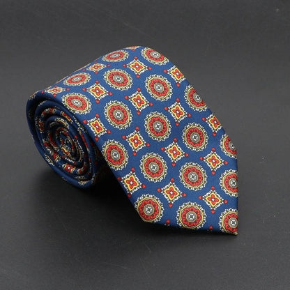 Buycenter Super Soft Silk Ties - 75mm Bohemian Necktie for Men - Buy Center US
