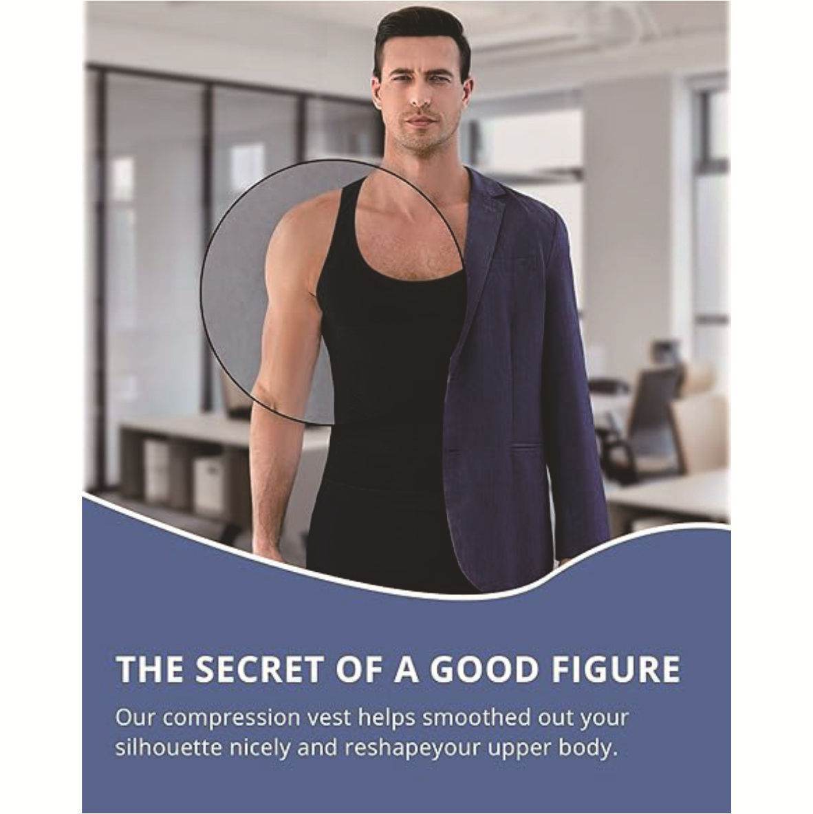 Men's Body Shape Vest - Adjustable Shaping and Waist Support for All Sizes - Buy Center US