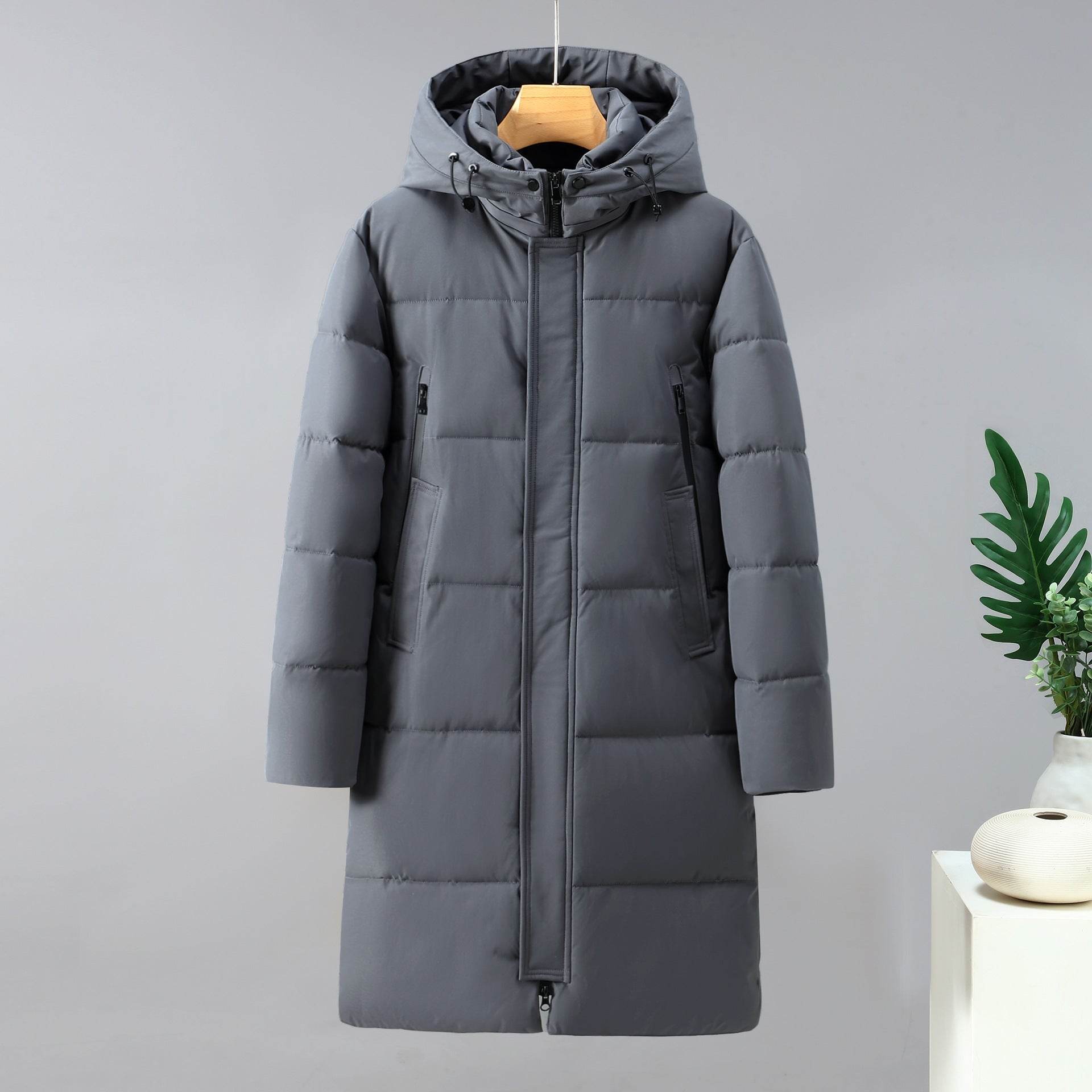 Buycenter Outdoor Windproof Men's Coat - Thickened Mid-Length Design - Buy Center US
