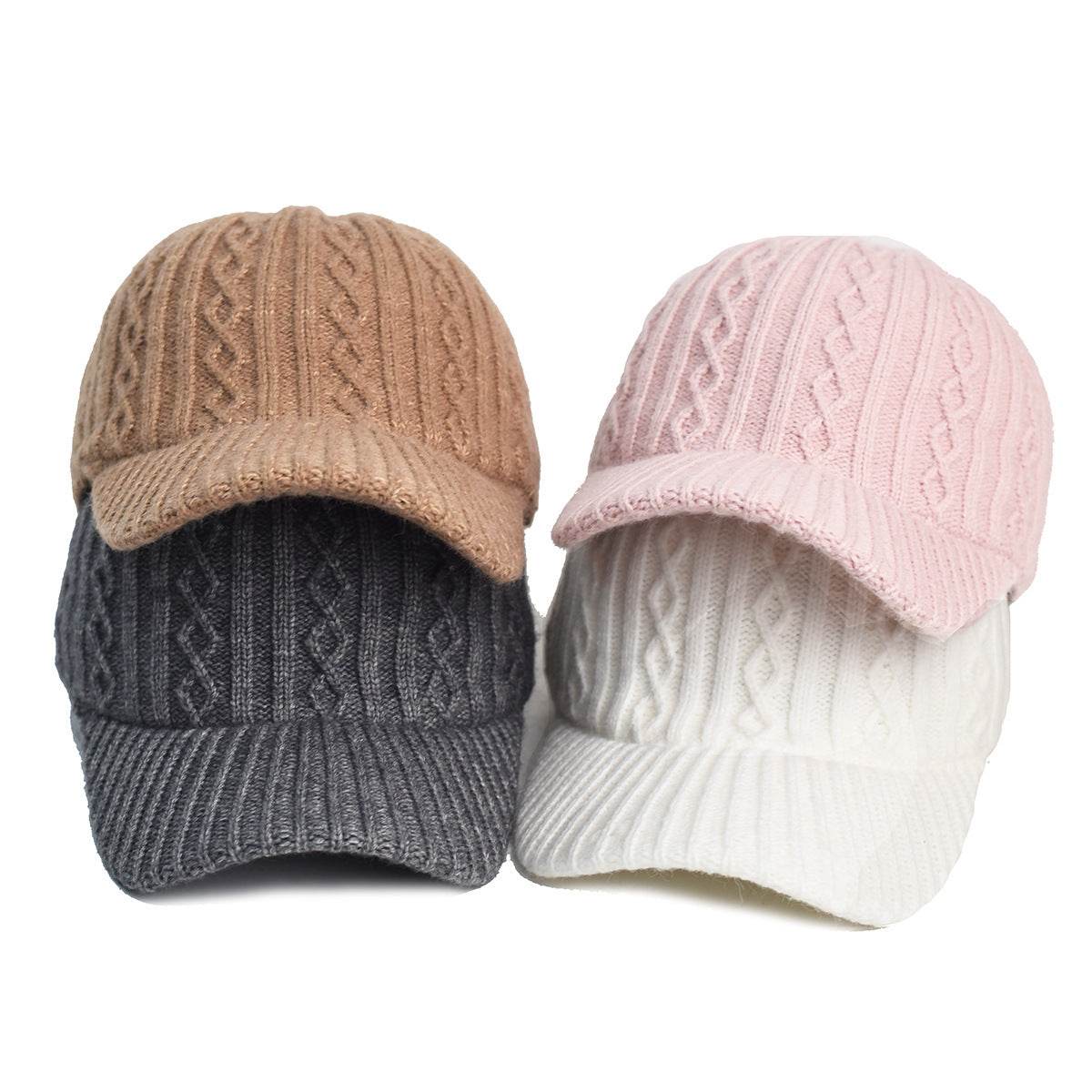 Buycenter Knitting Wool Baseball Cap - Warm, Breathable Winter Headwear - Buy Center US