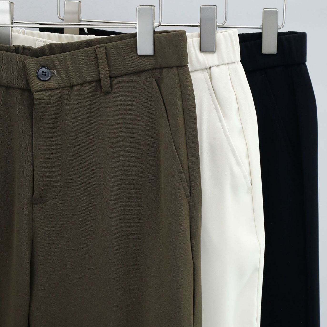 Buycenter Men's Casual Suit Pants - High-Grade Twill, Loose Fit Styles - Buy Center US