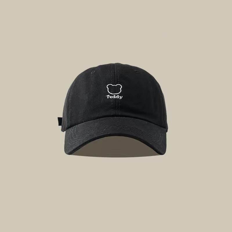 Casual Bear Embroidery Sun Hat - Breathable Adjustable Cotton Cap - Buy Center US