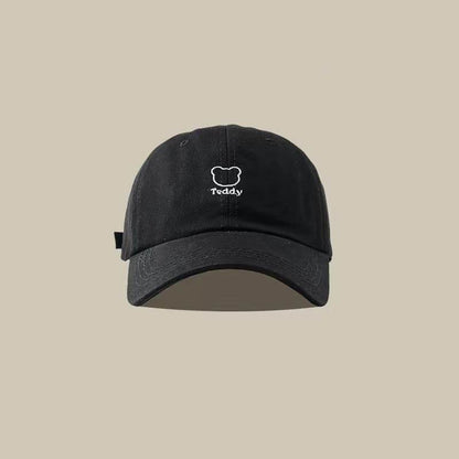 Casual Bear Embroidery Sun Hat - Breathable Adjustable Cotton Cap - Buy Center US