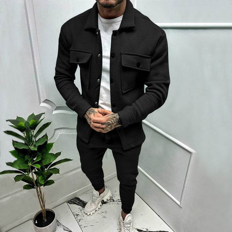 Buycenter Men's Two Piece Suit Set - Spring & Autumn Cotton Style - Buy Center US