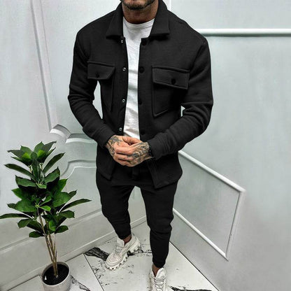 Buycenter Men's Two Piece Suit Set - Spring & Autumn Cotton Style - Buy Center US