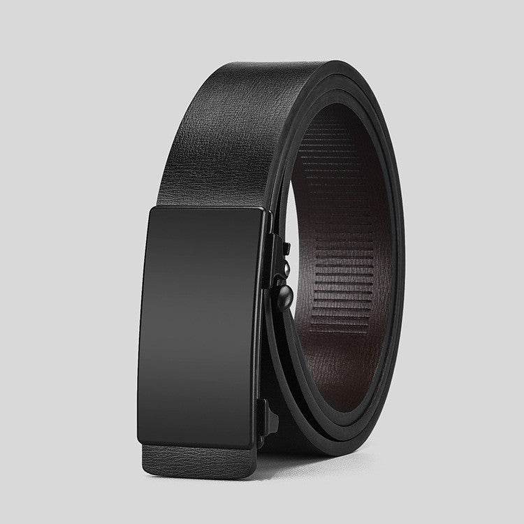 Buycenter Men's Automatic Buckle Belt - Two-layer Cowhide, Business Casual - Buy Center US