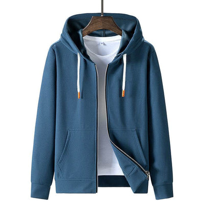 Buycenter Men's Hooded Casual Sports Sweater Suit - Trendy Waffle Design - Buy Center US