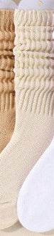 Stylish Pile Style Maillard Socks for Women - High Cylinder, Solid Colors - Buy Center US