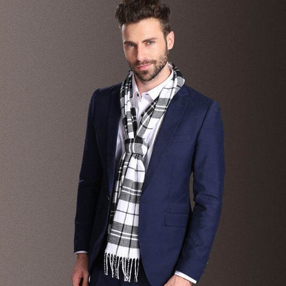 Buycenter Men's Winter Shawl Scarf - Warm Tartan Style for Spring & Autumn - Buy Center US