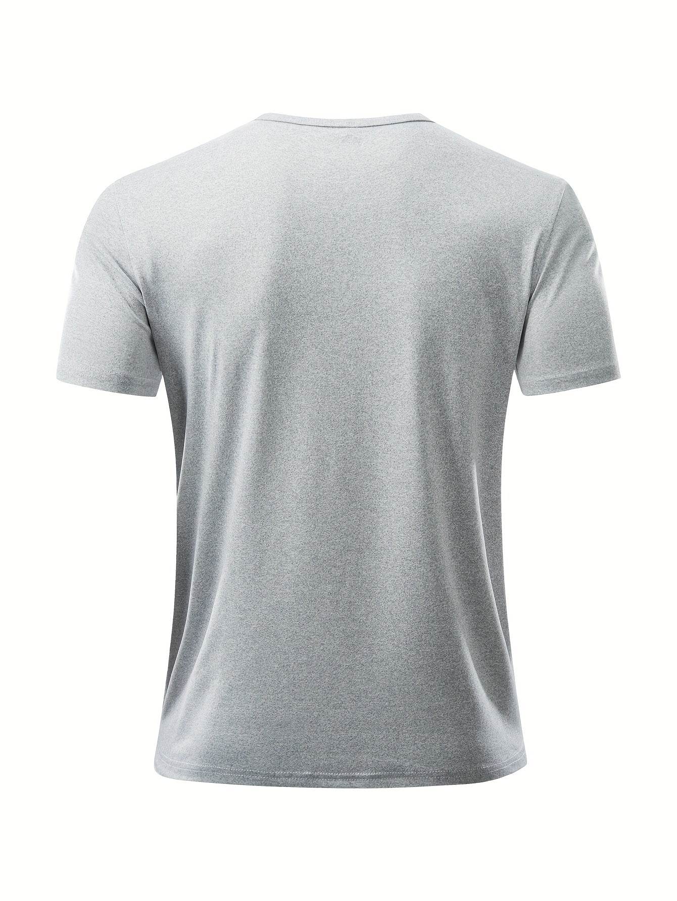 Wowell Men's Lightweight Short-Sleeve Henley Shirt - Breathable Polyester Blend - Buy Center US