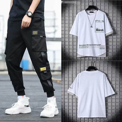 Buycenter Loose Hip-Hop Overalls for Men - Summer Fashion with Hood - Buy Center US
