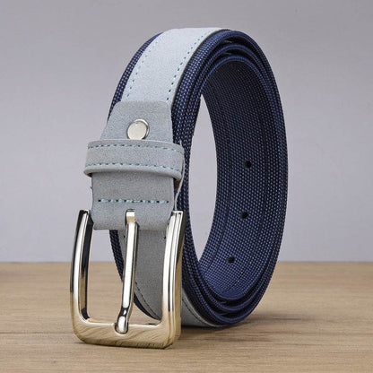 Buycenter Korean Suede Man's Belt - Stylish Alloy Pin Buckle, Multiple Sizes - Buy Center US