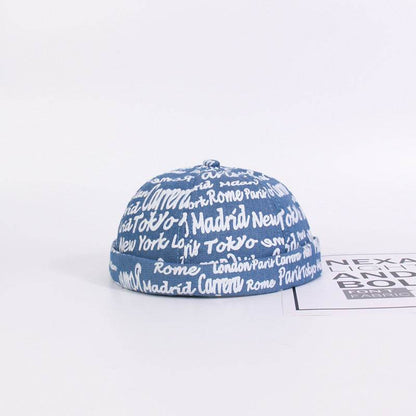 English Graffiti Landlord Hat - Stylish Cotton Dome Cap for Trendy Looks - Buy Center US