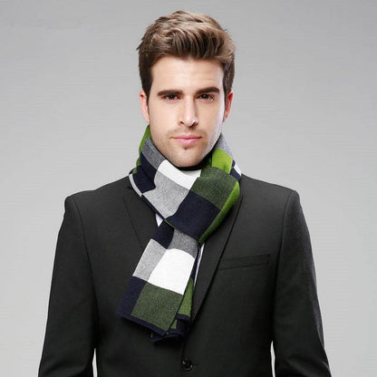 Classic British Checked Cashmere Scarf - Men's Warmth & Style - Buy Center US