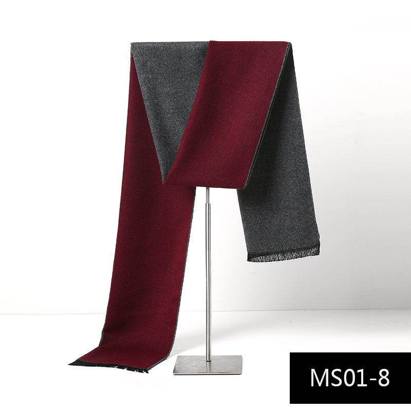 Buycenter Men's Cashmere Warm Scarf - Stylish Grid Design for Autumn - Buy Center US