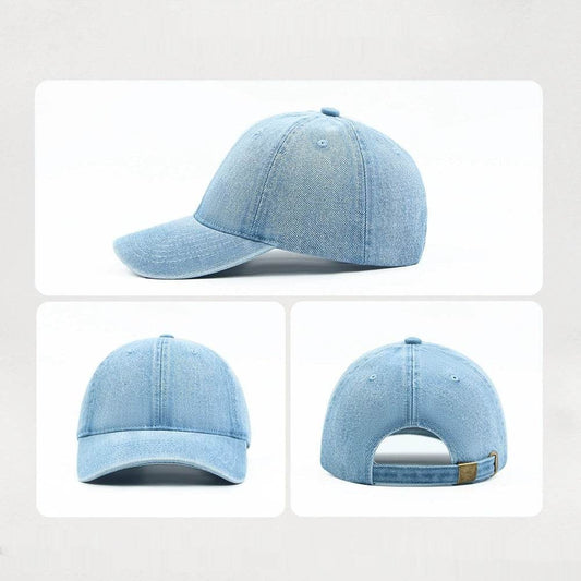 Light Blue Denim Baseball Cap - Adjustable, Breathable, Casual Style - Buy Center US