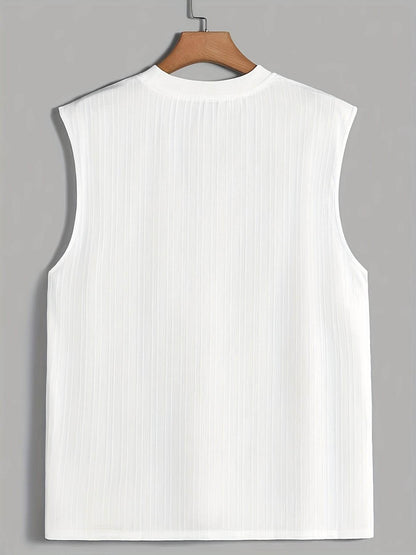 Men's Casual Sleeveless Crew Neck T-Shirt & Pants Set - Summer Style - Buy Center US